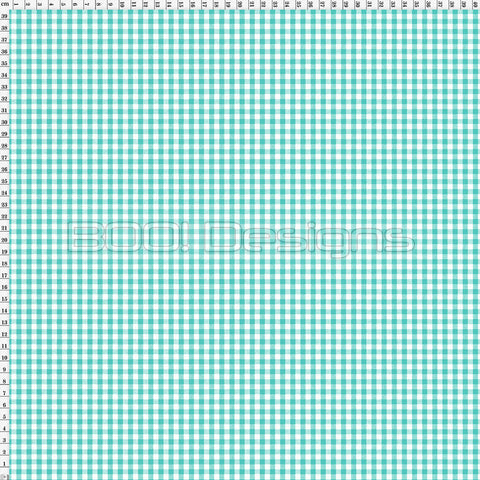 Spandex Gingham Teal Small