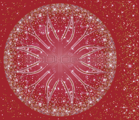 Spandex Circle Panel Lover Red Tween - Glitter Stardust