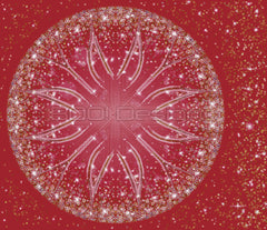 Spandex Circle Panel Lover Red Tween - Glitter Stardust