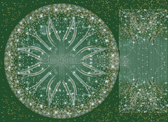 Spandex Circle Panel Lover Green Regular - Glitter Stardust