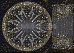 Spandex Circle Panel Lover Black Regular - Glitter Stardust