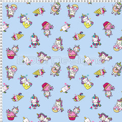 Spandex Kawaii Unicorn Blue