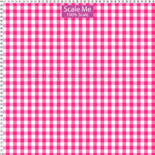 Spandex BOO35 Gingham Flamingo - Spandex 190gsm / 75%