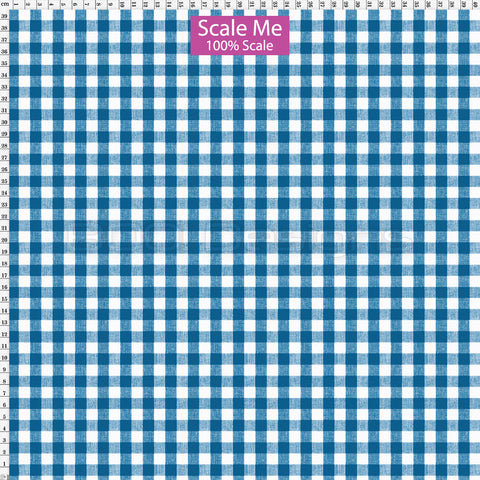 Spandex BOO35 Gingham Prussian