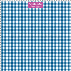 Spandex BOO35 Gingham Prussian