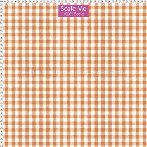 Spandex BOO35 Gingham Copper