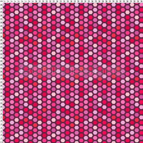 Spandex Hexagrid Pink