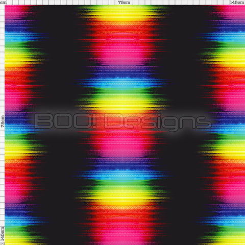 Spandex Stipple Ombre Rainbow Half Scale