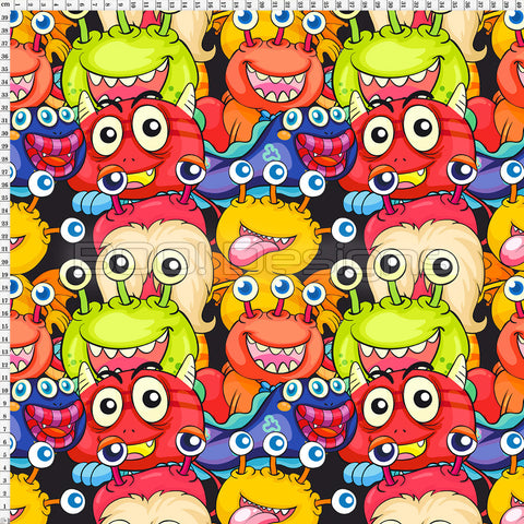 Spandex Little Monsters Black Multi