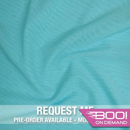 Alicante Stretch Net Aqua Fabric