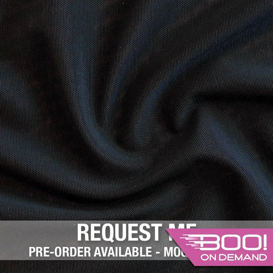 Alicante Stretch Net Black Fabric