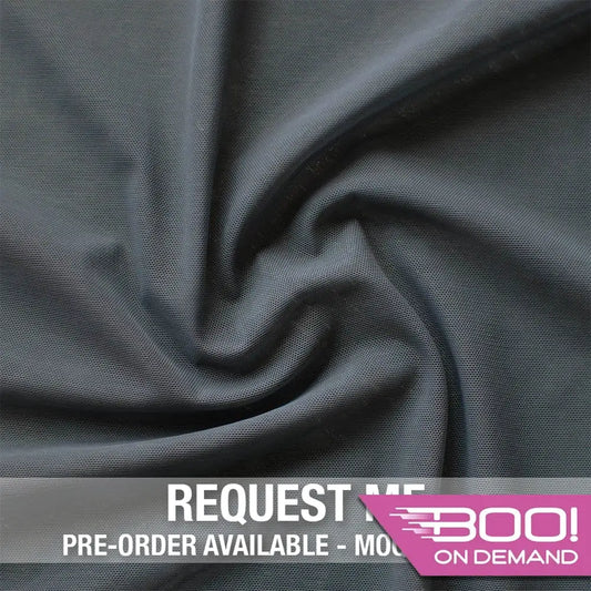 Alicante Stretch Net Charcoal Fabric