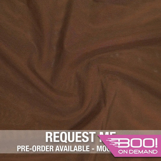 Alicante Stretch Net Chocolate Fabric