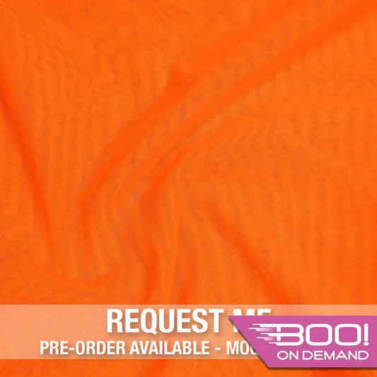Alicante Stretch Net Hot Orange Fabric