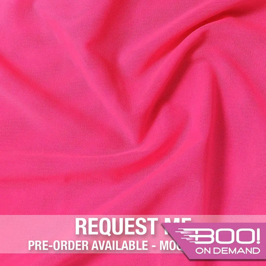 Alicante Stretch Net Neon Pink Fabric
