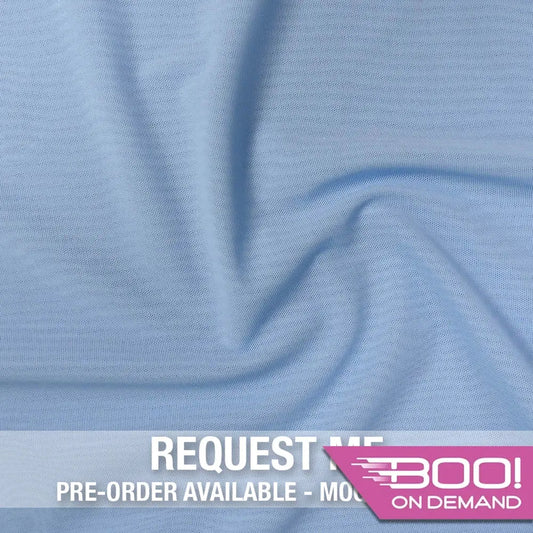 Alicante Stretch Net Pale Blue Fabric