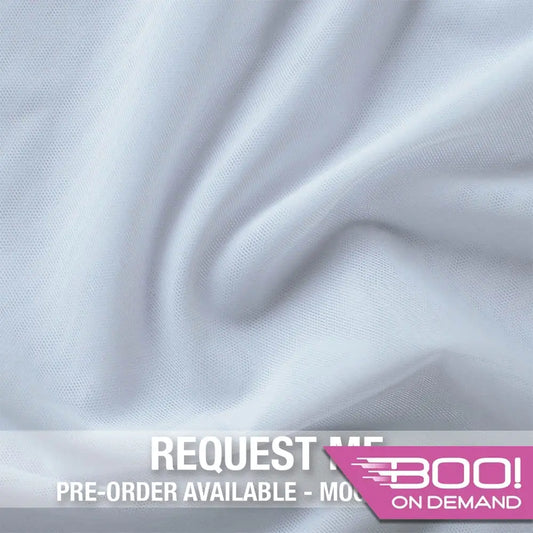 Alicante Stretch Net White Fabric