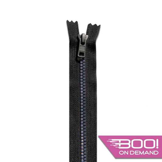 BOO Chunky Zip Closed End Flat Chrome Chunky Zip Closed