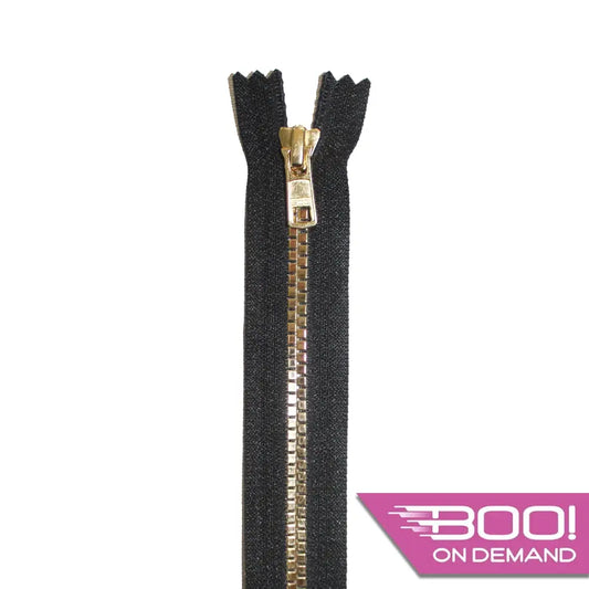 BOO Chunky Zip Closed End Flat Gold Chunky Zip Closed