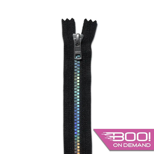 BOO Chunky Zip Closed End Flat Hologram Chunky Zip Closed