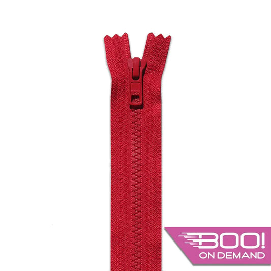 BOO Chunky Zip Closed End Red 519 Chunky Zip Closed