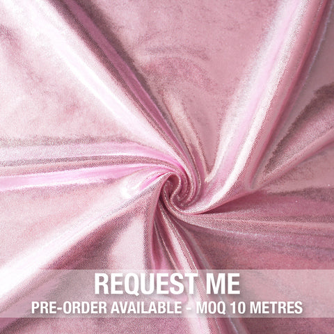 Spandex Metallic Solid Bubblegum Pink