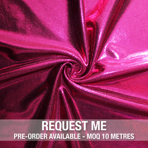 Spandex Metallic Solid Raspberry