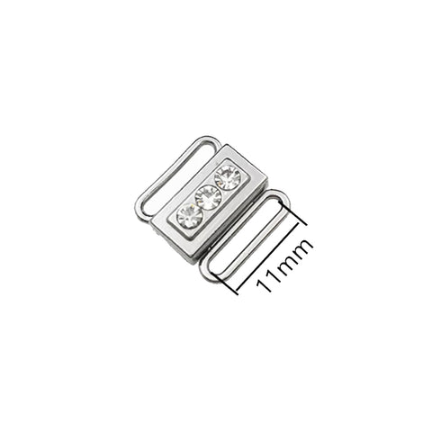 Clasp Deluxe 3 Rhinestones 11mm