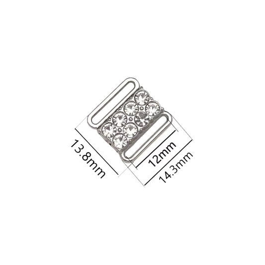 Clasp Deluxe 8 Rhinestones 12mm Clasp