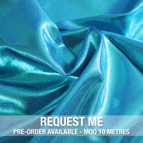 Spandex Metallic Solid Aqua