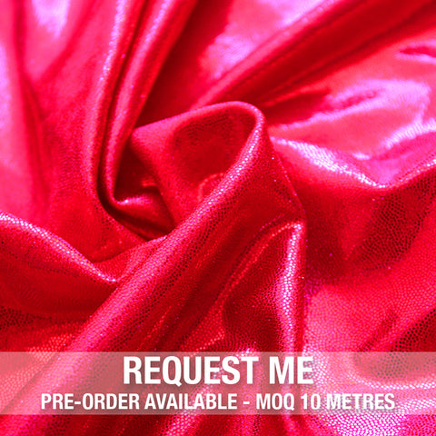 Spandex Metallic Solid Red