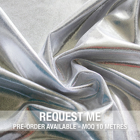 Spandex Metallic Solid Silver