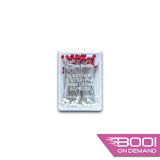 Glass Head Stretch Pins 60 pieces