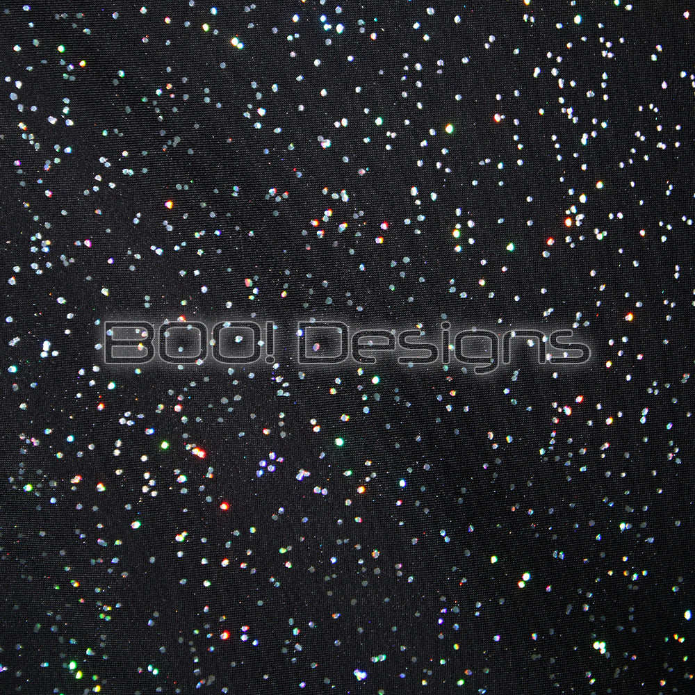 Spandex Vita Solid Black - Glitter Galaxy Fabric