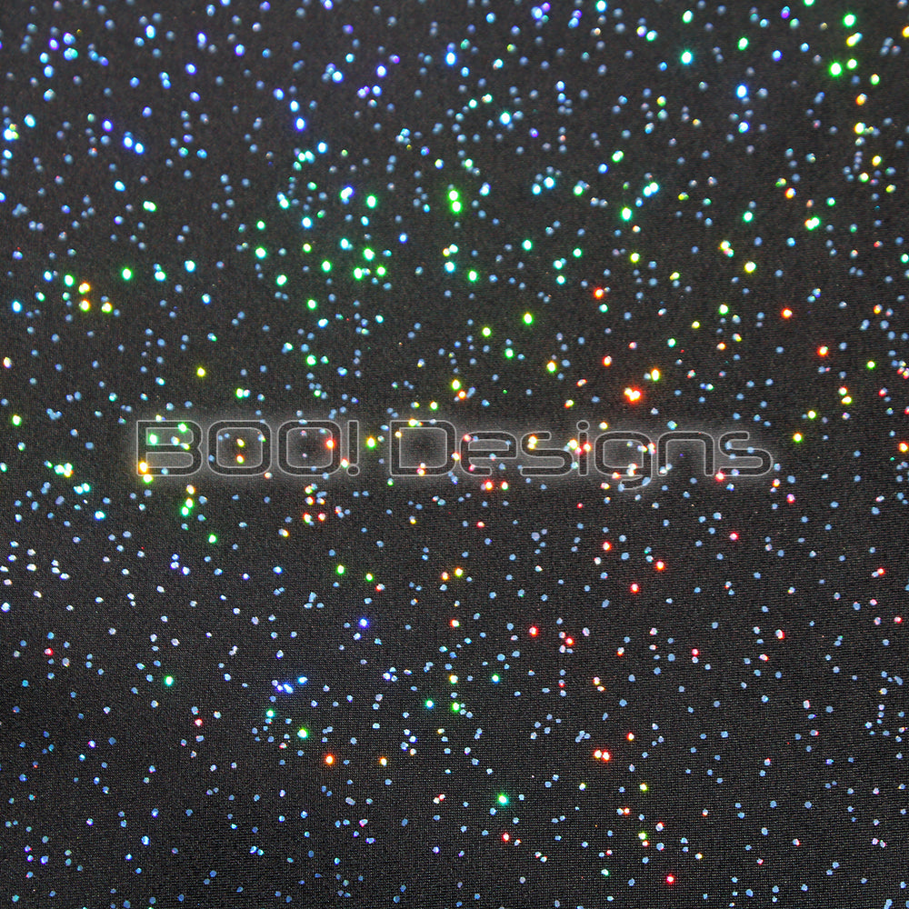 Spandex Vita Solid Black - Glitter Galaxy Fabric