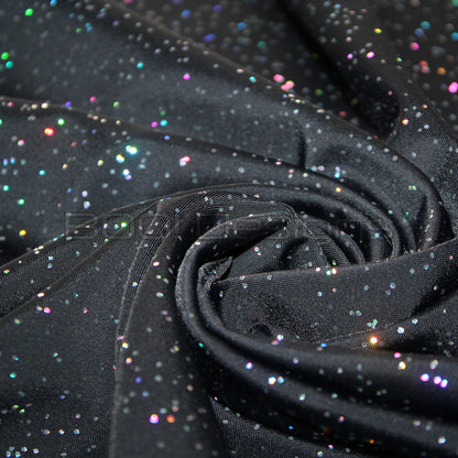 Spandex Vita Solid Black - Glitter Galaxy Fabric