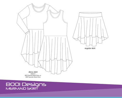 Mermaid Dress Pattern | Free Mermaid High Low Skirt Pattern BOO Designs Mermaid Dress Pattern | Free Mermaid High Low Skirt Pattern BOO Designs