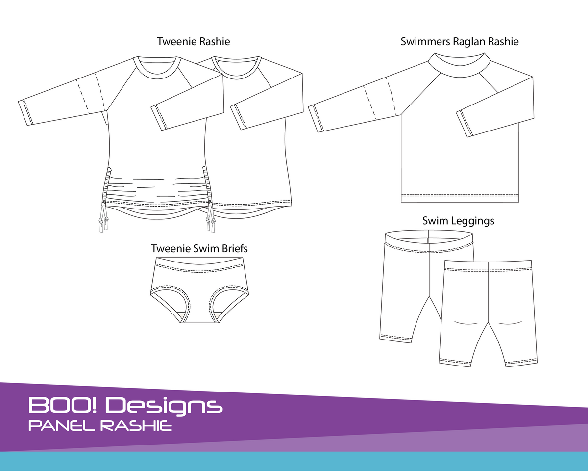 PDF Pattern: Panel Rashie – BOO Designs