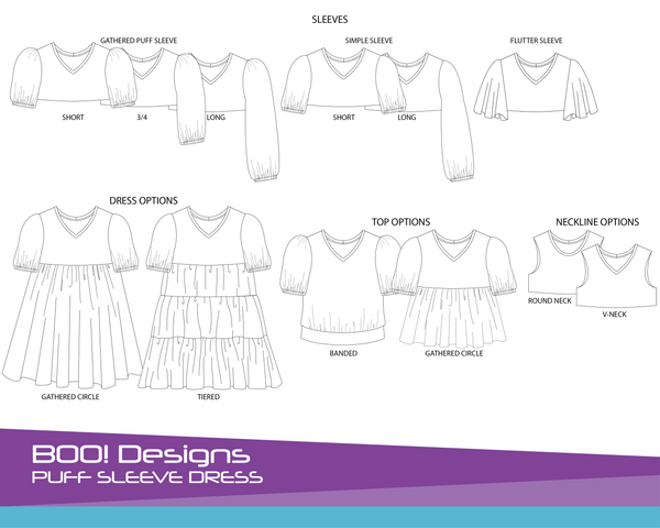 PDF Pattern: Puff Sleeve Dress