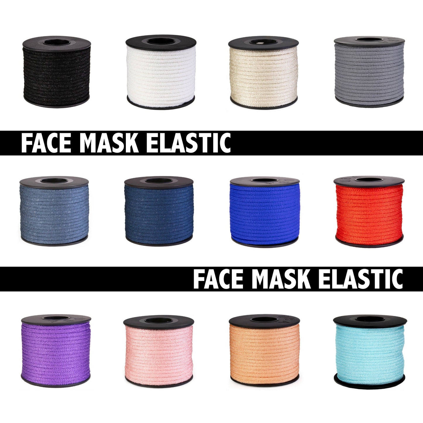 Face Mask Elastic 4mm x 30m ROLL Sampler