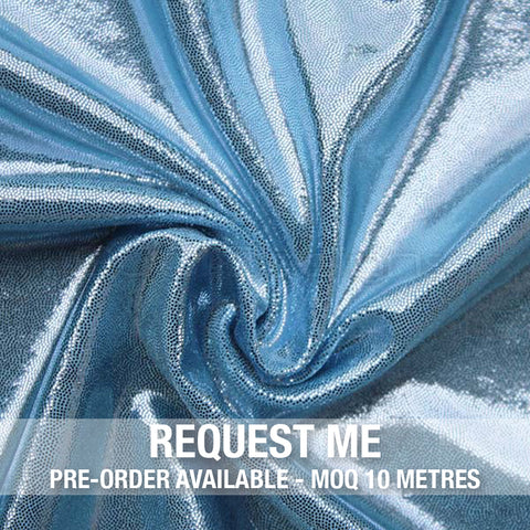 Spandex Metallic Solid Powder Blue