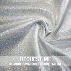 Spandex Metallic Silver Hologram