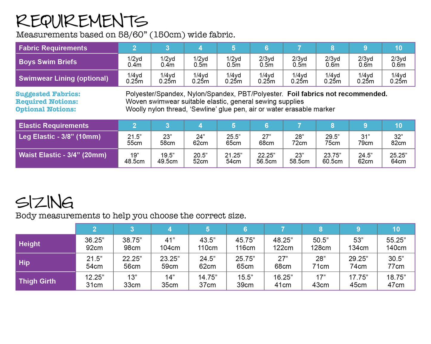 PDF Pattern: Boys Swim Briefs FREE PDF Pattern