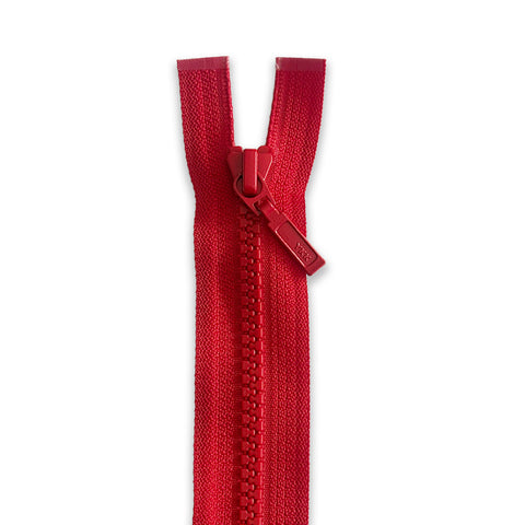 YKK Chunky Zip Separating Red 519 - 35cm