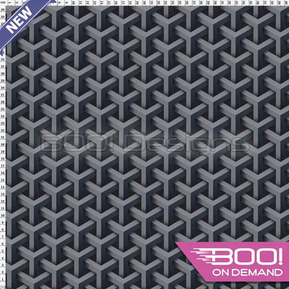 Spandex 3D Geo Greyscale Fabric