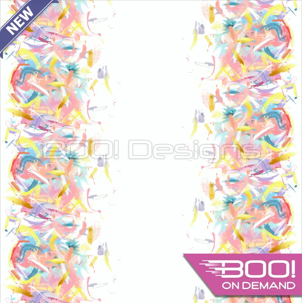 Spandex Abstract Coral Mirrored Fabric