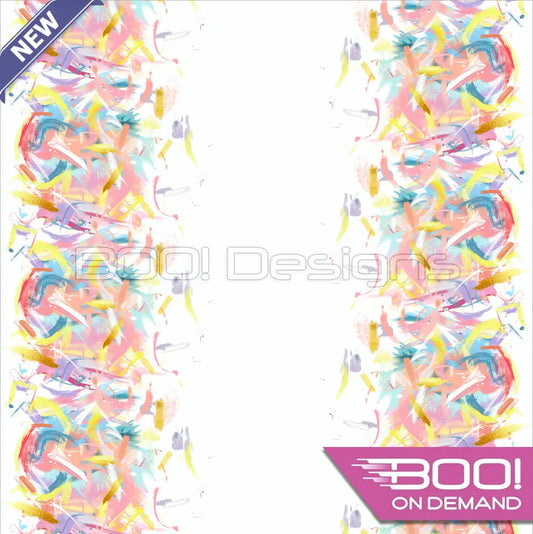 Spandex Abstract Coral Mirrored Fabric