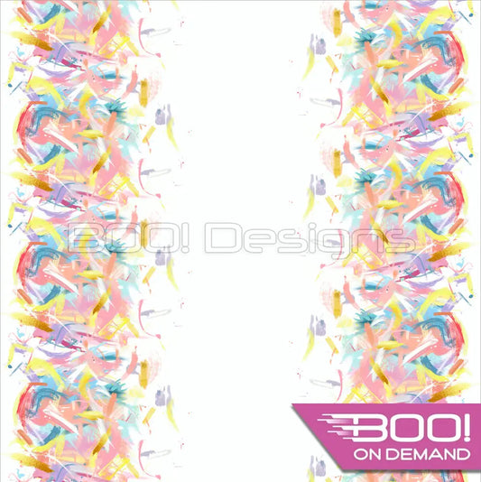 Spandex Abstract Coral Mirrored Fabric