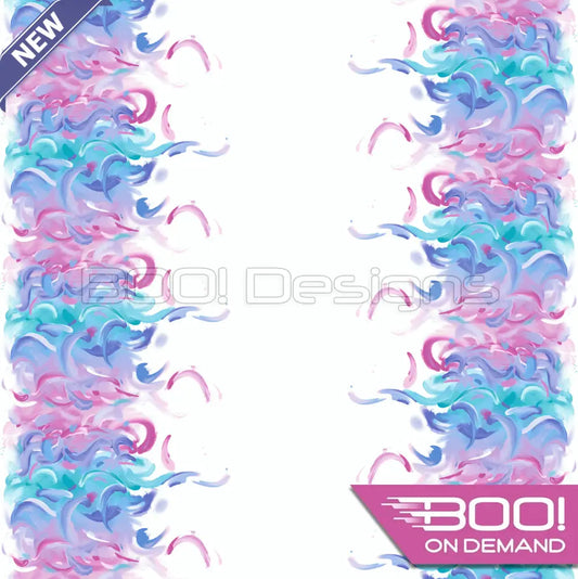 Spandex Abstract Pastel Mirrored Fabric