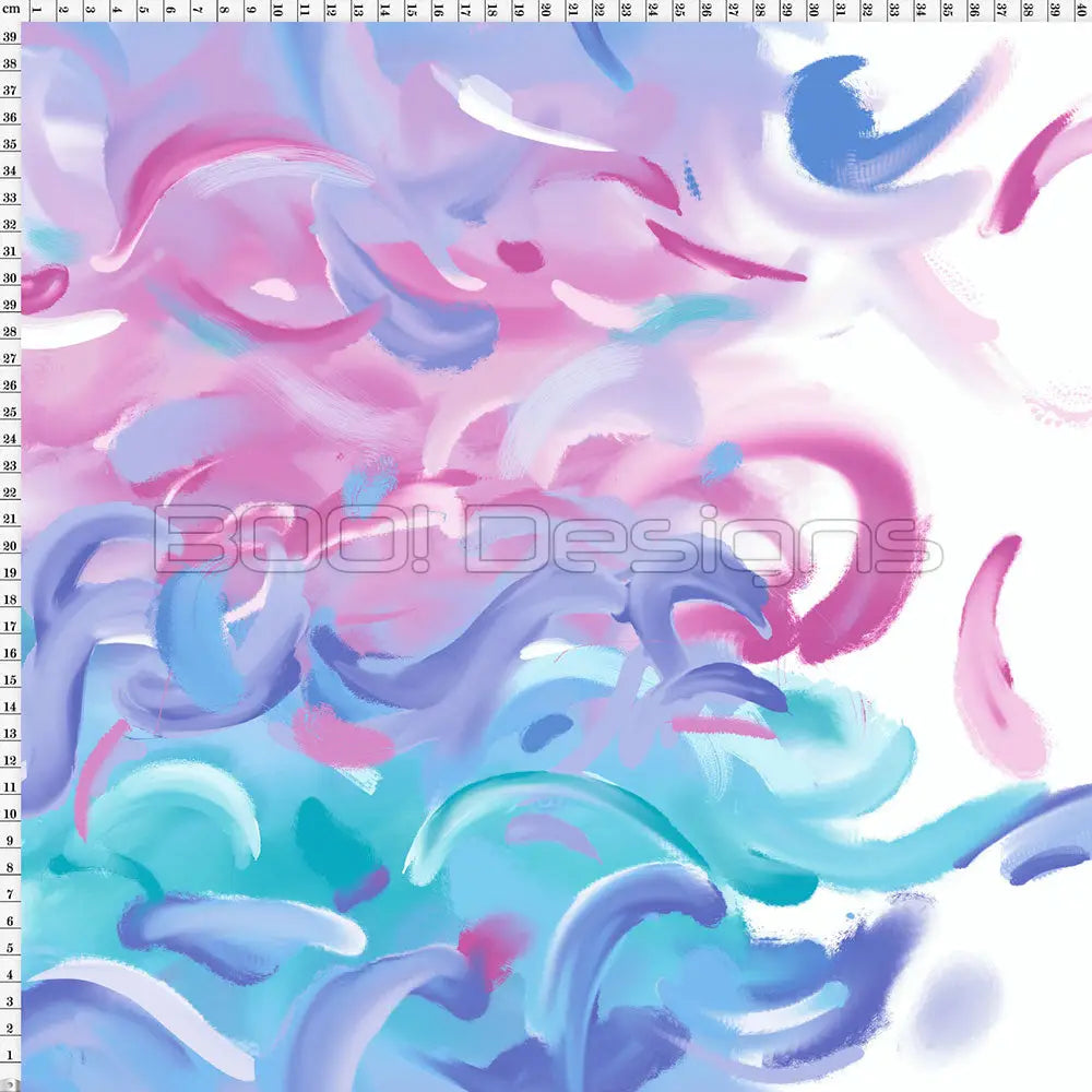 Spandex Abstract Pastel Mirrored Fabric